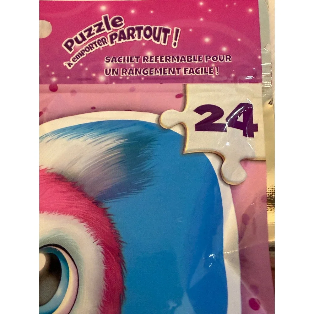Hatchimals Puzzle on the GO 24 Piece Jigsaw Resealable Bag Pink Blue Spin Master